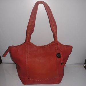Orange Pebbled Leather " The Sak" Pocketbook